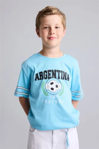 Resim Defacto Erkek Çocuk T-shirt H9731A8/BE500