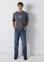 Resim Mavi Erkek T-shirt M0613570-85540