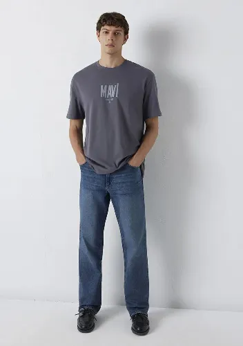Resim Mavi Erkek T-shirt M0613570-85540
