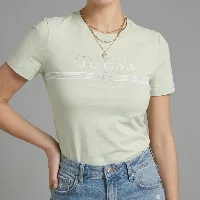 Resim Guess Athleisure  Kadın  T-shirt V6GI07K2968-A89J Sıena Ss Cn T-Shırt