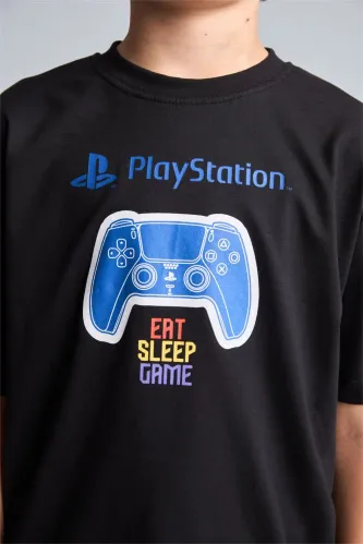 Resim Defacto Erkek Çocuk T-shirt H8307A8/BK81