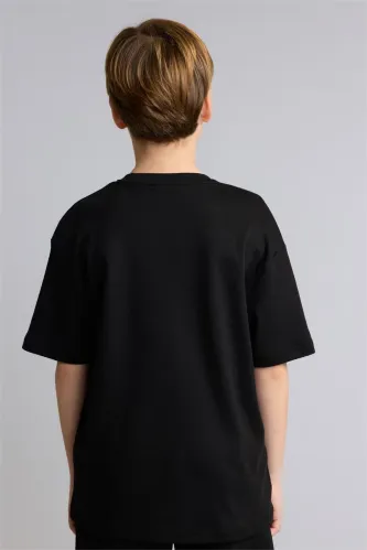 Resim Defacto Erkek Çocuk T-shirt G6486A8/BK81