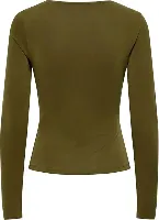 Resim Only Onlfree L/S O-Neck Drapıng Top Jrs Kadın T-shirt 15380710