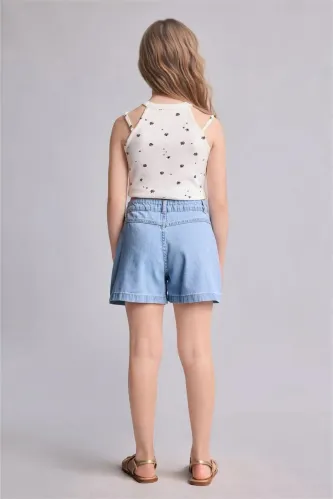 Resim Defacto Kız Çocuk Kot&Kanvas Şort H8936A8/NM39