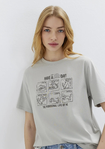 Resim Mavi Kadın T-shirt M1613876-70075