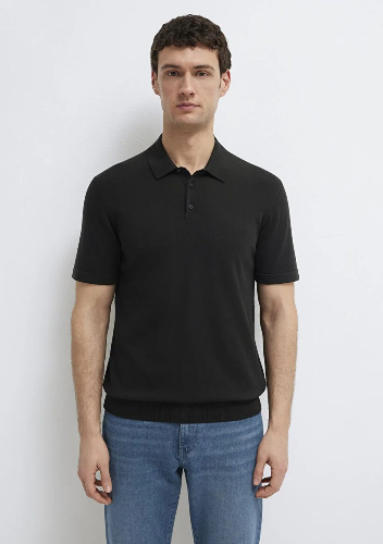 Resim Mavi Erkek Triko T-shirt M0710249-900