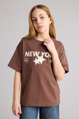 Resim Defacto Kız Çocuk T-shirt G1783A8/BN167