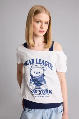 Resim Defacto Kadın  T-shirt H8921AX/WT32