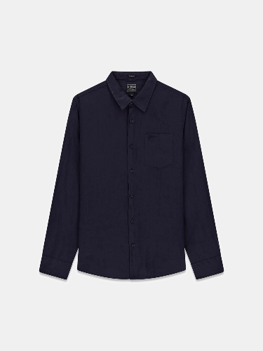 Resim Guess  Erkek  Gömlek M6GH59W1827-F73J Eco Napa Lınen Solıd Ls Shırt