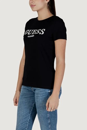 Resim Guess Athleisure  Kadın  T-shirt V6RI11J1314-JBLK Gıudıtta Cn Ss T-Shırt