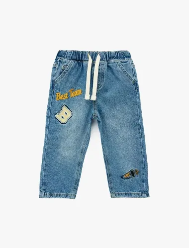 Resim Koton Erkek Bebek Jean Pantolon 6SMB40015TD