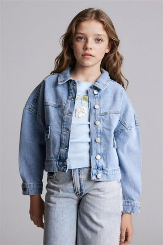 Resim Defacto Kız Çocuk Jean Ceket H0405A8/NM28