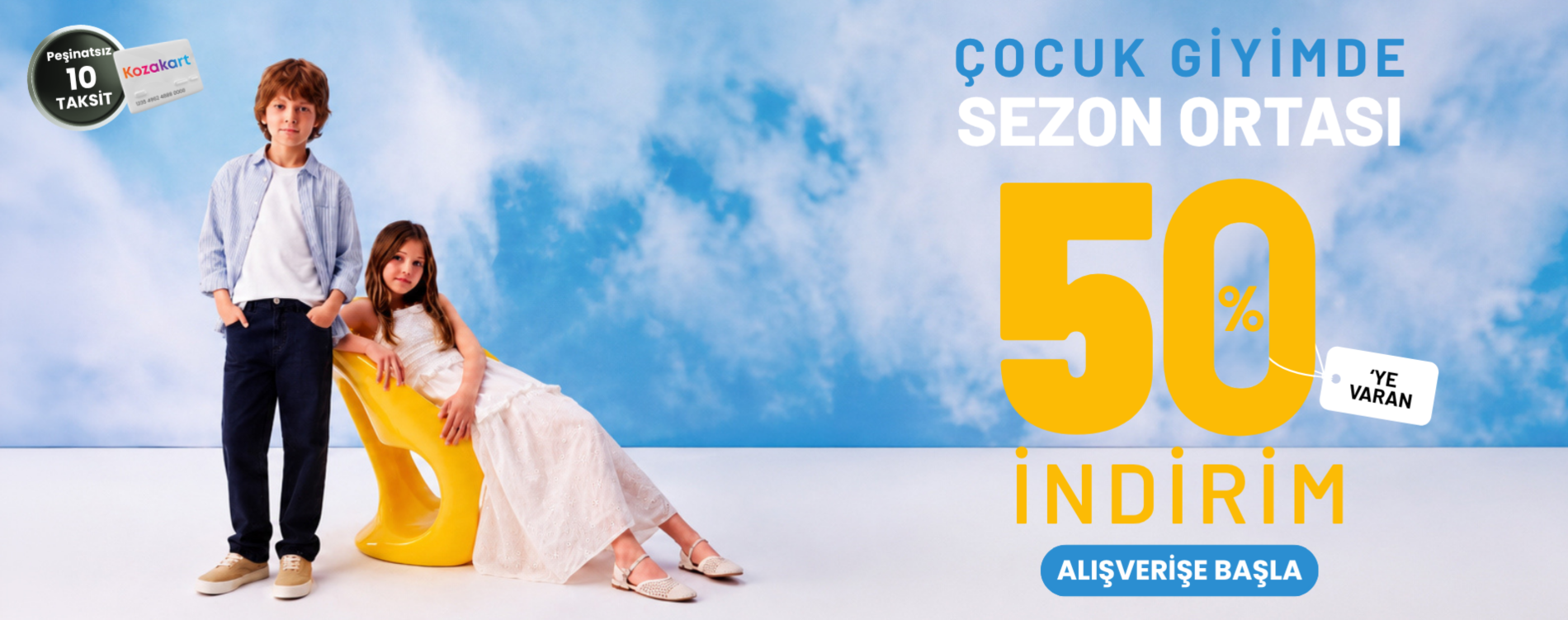 Çocuk Giyimde %50 İndirim Web