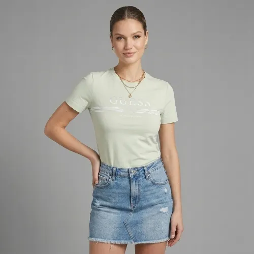 Resim Guess Athleisure  Kadın  T-shirt V6GI07K2968-A89J Sıena Ss Cn T-Shırt