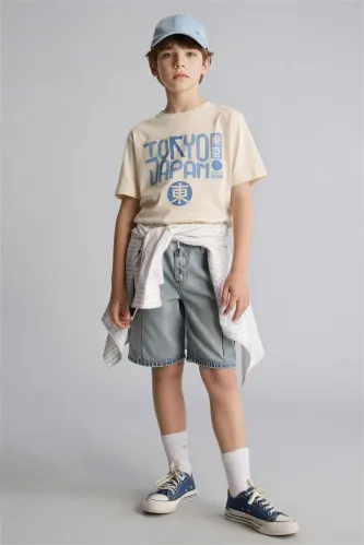 Resim Defacto Erkek Çocuk T-shirt G9961A8/ER238