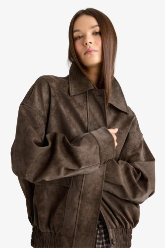 Resim Defacto Kadın Deri Mont F9502AX/BN530