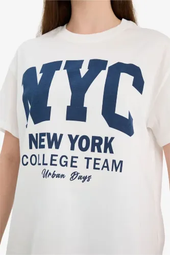 Resim Defacto Kadın T-shirt G5909AX/WT32