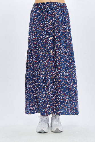 Resim Viole&More Kadın Etek Uzun Önden Düğmeli