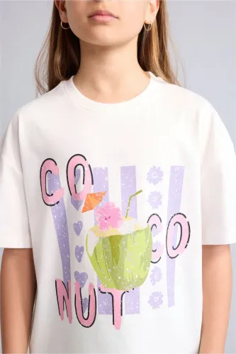Resim Defacto Kız Çocuk T-shirt H6109A8/ER105