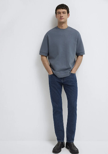 Resim Mavi Erkek T-shirt M0611614-80776