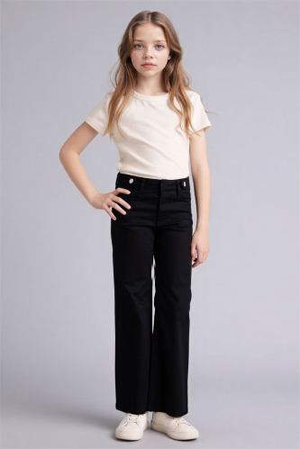 Resim Defacto Kız Çocuk Kanvas Pantolon G7580A8/BK34