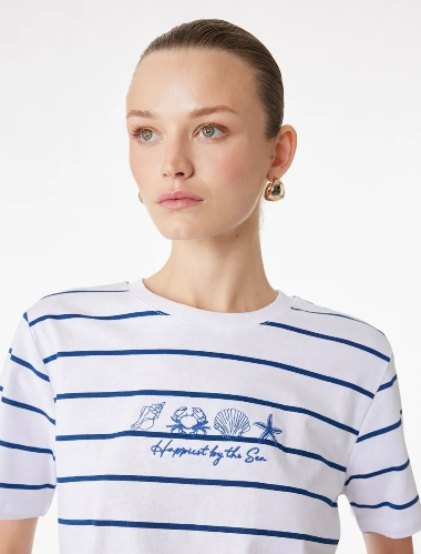 Resim Koton Kadın T-shirt 6SAK50090EK