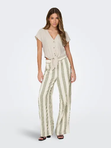 Resim Only Onlsıesta Ss Knot Lın Bl Shırt Pnt Noos Kadın Gömlek 15322270