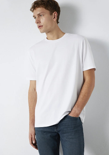 Resim Mavi Erkek T-shirt M0613199-620