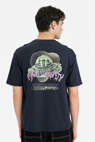 Resim Defacto Erkek T-shirt F8185AX/NV82