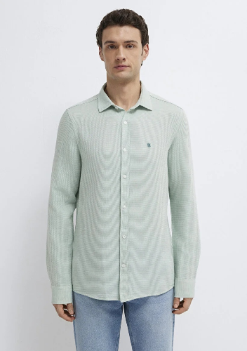 Resim Mavi Erkek Uzun Kol Gömlek M0211899-71909