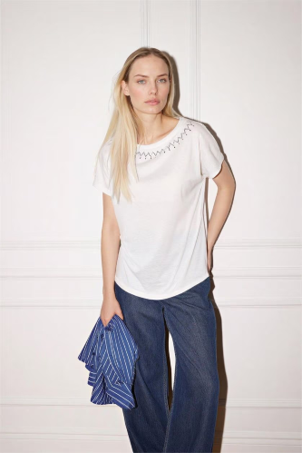 Resim Defacto Kadın T-shirt G3285AX/WT32