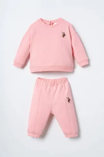 Resim U.S. Polo Assn Bebek Kız Bebek Sweat Takım USB3245