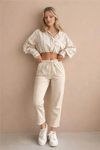 Resim Fashion Friends Kadın Kanvas Pantolon 26Y0391K1