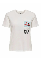 Resim Only Onlpolly Lıfe Reg S/S Pocket Top Box Jrs Kadın T-shirt 15317989
