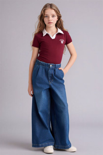 Resim Defacto Kız Çocuk T-shirt G1001A8/BR115