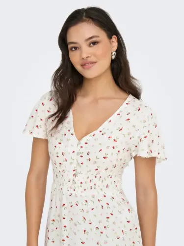 Resim Only Onlmarıanne Lıfe S/S Mıdı Dress Wvn Kadın Elbise 15247335