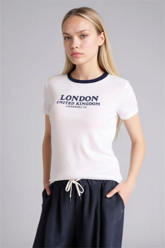 Resim Defacto Kadın T-shirt H1401AX/WT34