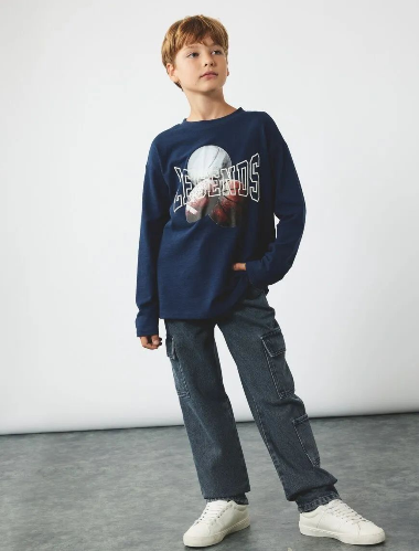 Resim Koton Erkek Çocuk Jean Pantolon 6WKB40037TD