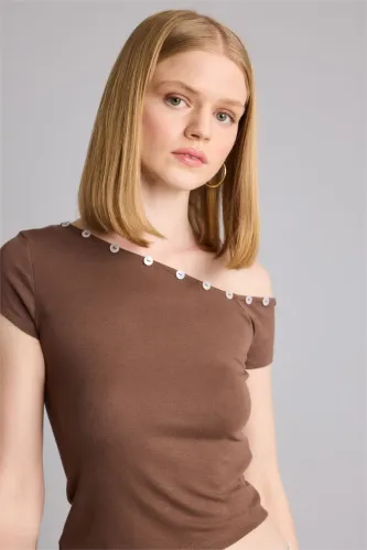 Resim Defacto Kadın  T-shirt H5955AX/BN322