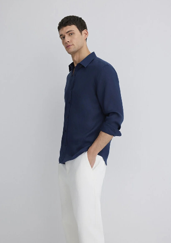 Resim Mavi Erkek Uzun Kol Gömlek M0211466-70497