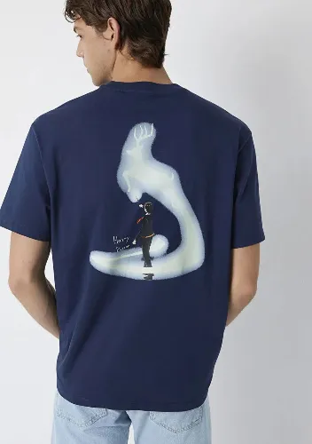 Resim Mavi Erkek T-Shirt M0613450-70497