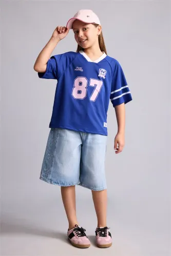Resim Defacto Kız Çocuk T-shirt H4842A8/BE114