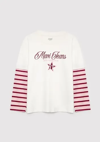 Resim Mavi Kız Çocuk T-shirt M7610503-70057