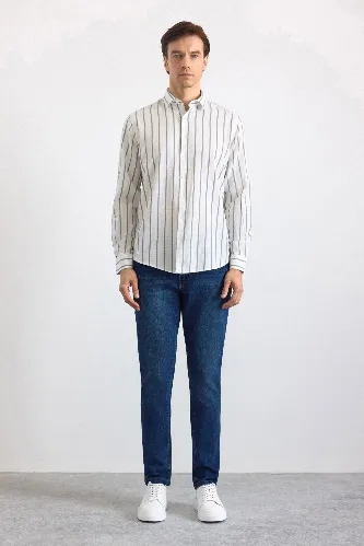 Resim Süvari Cotton Regular Uzun Kol Gömlek Erkek Gömlek SGM1008400007