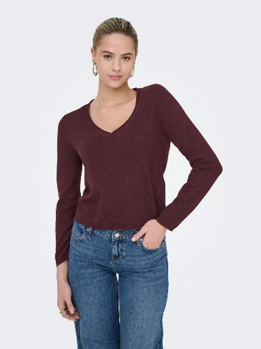 Resim Only Onlloyal Ls V-Neck Pullo Knt Noos Kadın Kazak 15368957