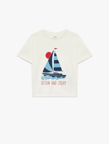 Resim Koton Erkek Bebek T-shirt 6SMB10137TK