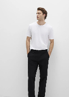 Resim Mavi Beyaz Erkek T-Shirt M065574-620