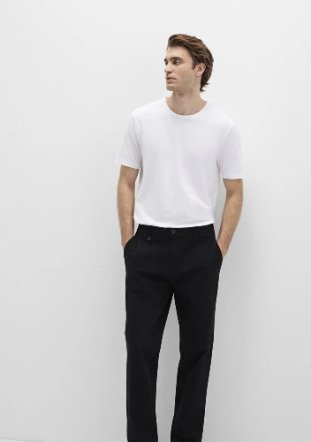 Resim Mavi Beyaz Erkek T-Shirt M065574-620