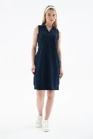 Resim Fashion Friends Kadın Polo V Yaka Kolsuz Elbise 26Y0600K1