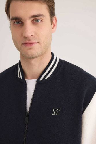 Resim Mavi Full Zip Erkek Ceket M0710308-89353